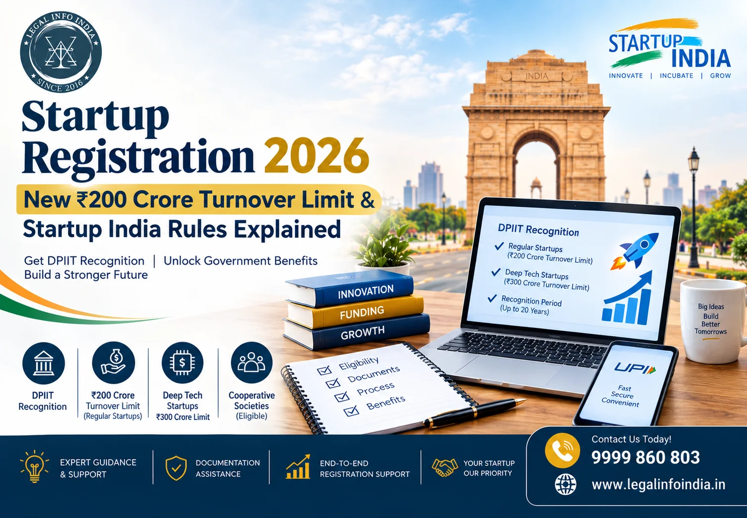 Startup Registration 2026: New ₹200 Crore Turnover Limit & Startup India Rules Explained