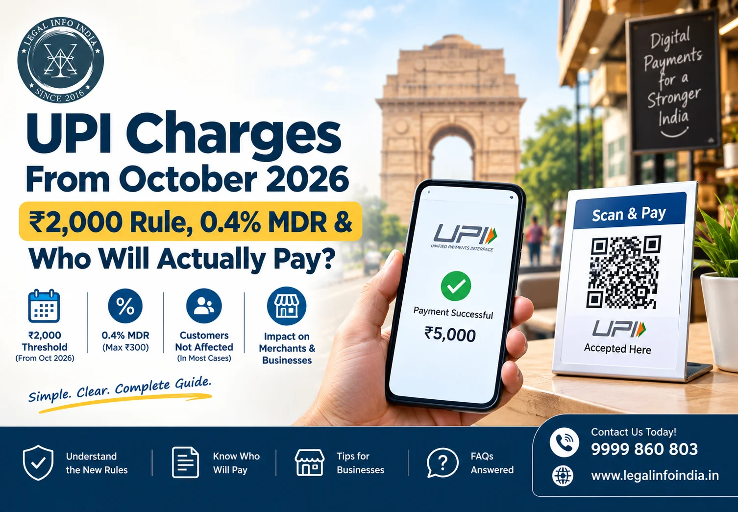 UPI Charges From October 2026: ₹2,000 Rule, 0.4% MDR & Who Will Actually Pay?